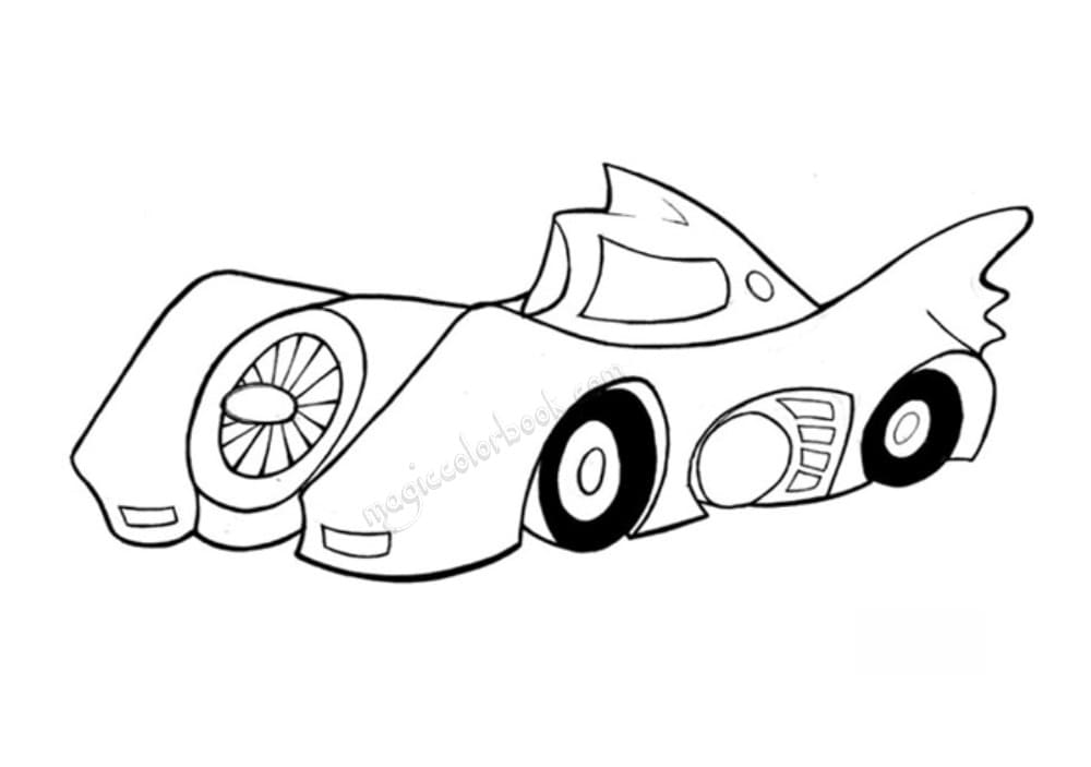 Coloriage Batmobile Amusante