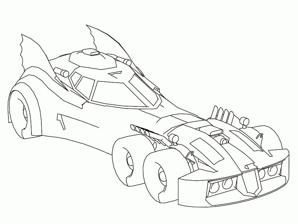 Coloriage Batmobile Imprimable Gratuit