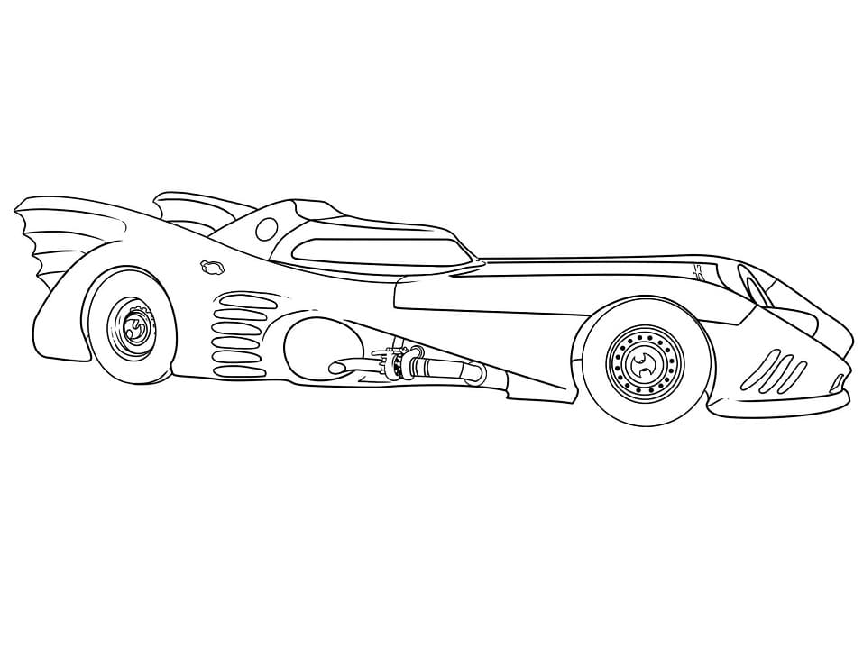 Coloriage Batmobile incroyable