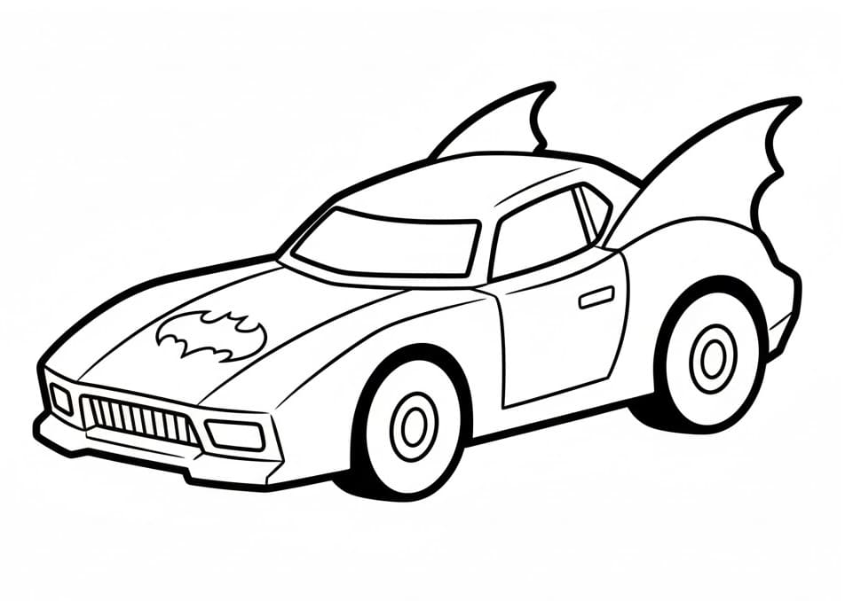 Coloriage Batmobile mignonne