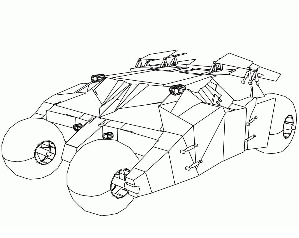 Coloriage Batmobile Pour Enfants