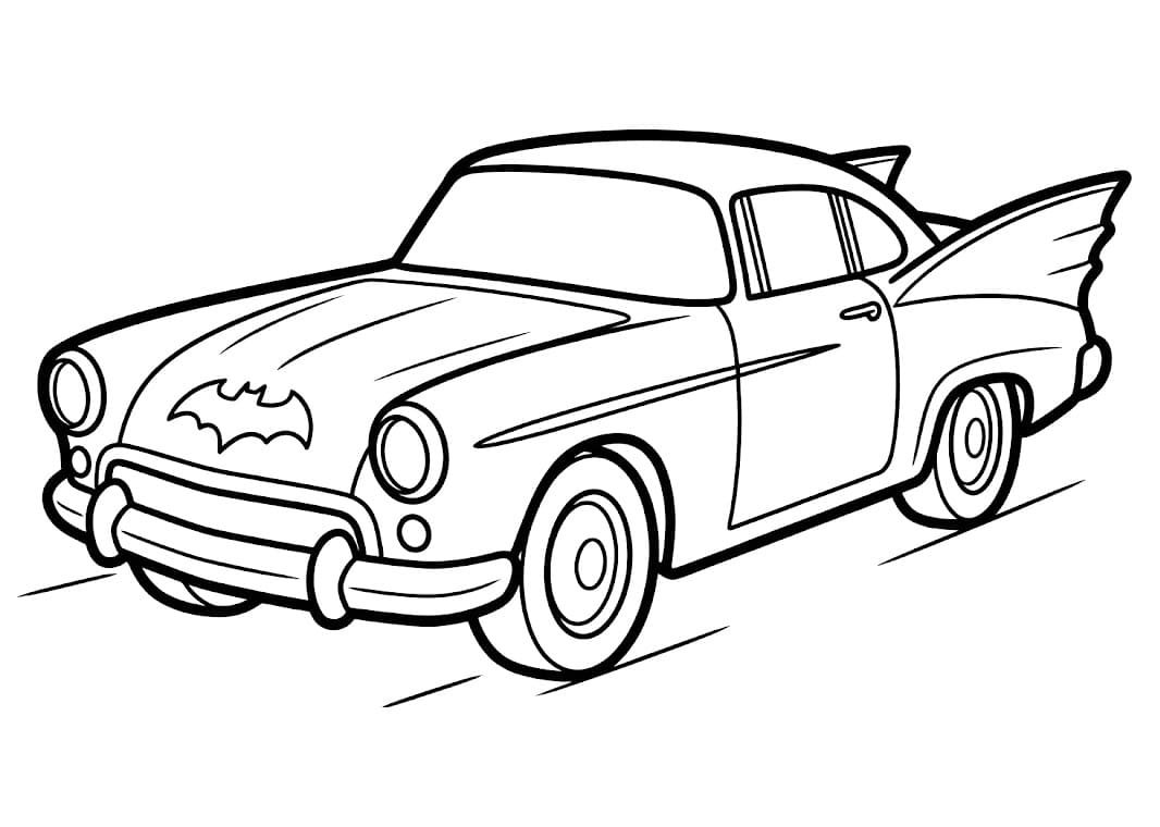 Coloriage Batmobile Simple