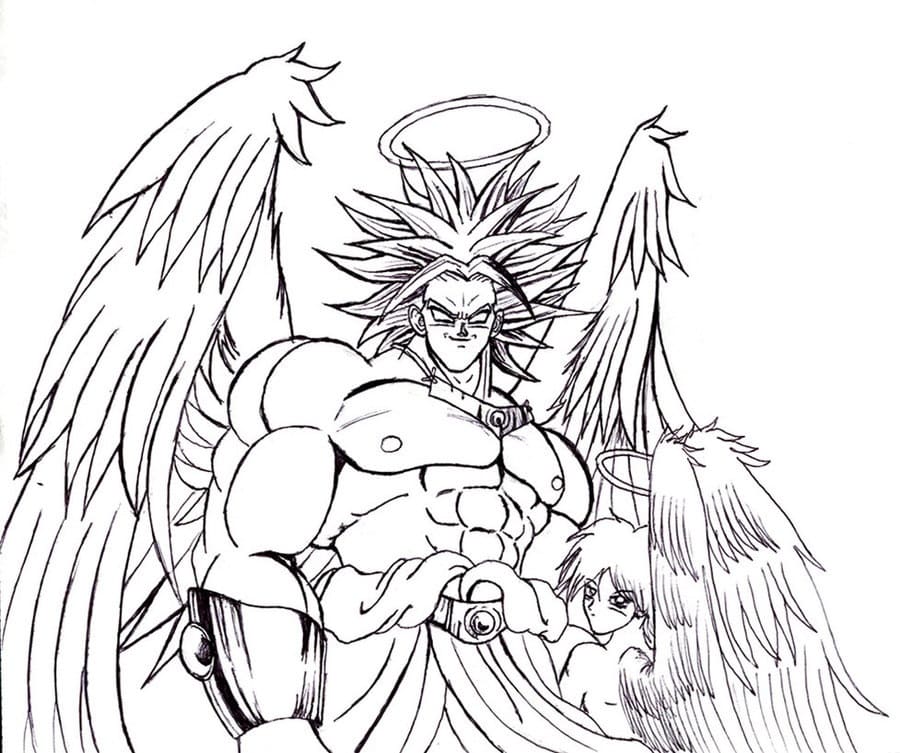 Coloriage Broly de Anime Dragon Ball
