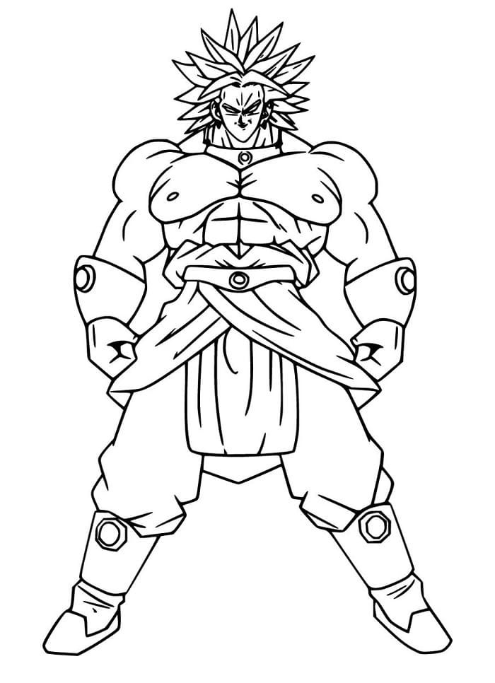 Coloriage Broly de Dragon Ball