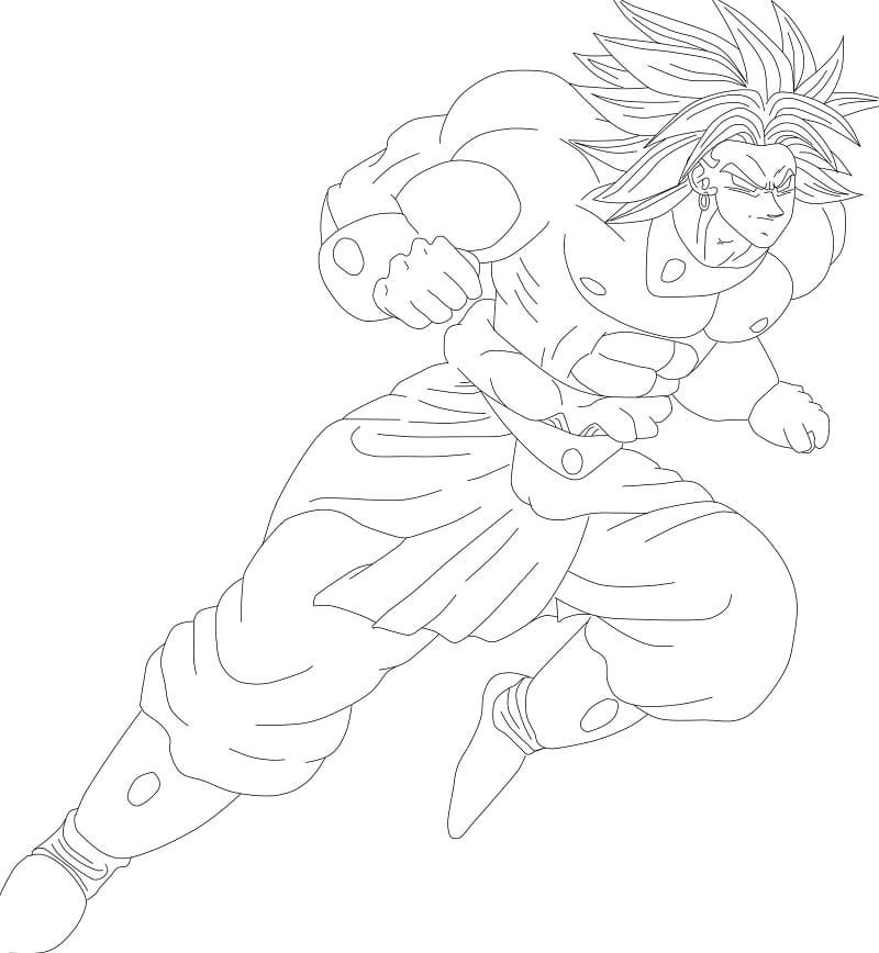 Coloriage Broly Gratuit Pour les Enfants