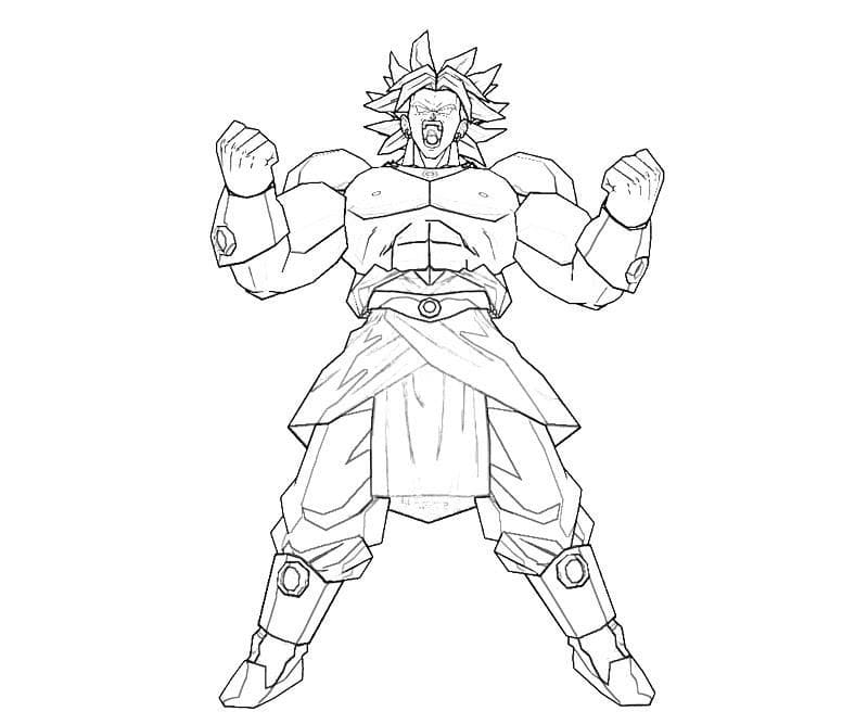 Coloriage Broly Imprimable Gratuit Pour les Enfants
