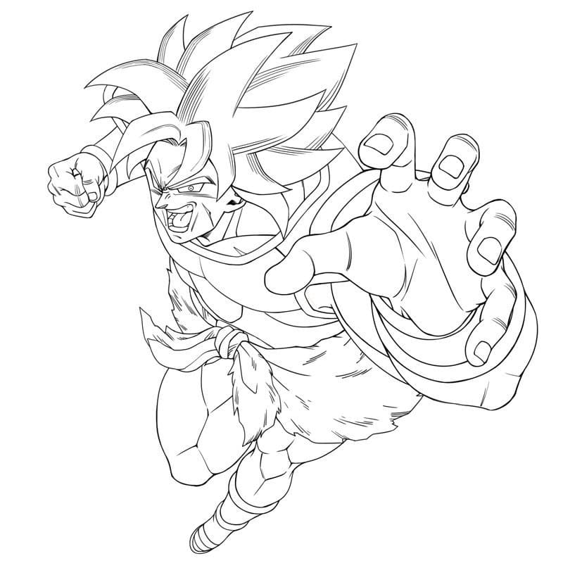 Coloriage Broly Imprimable Pour les Enfants