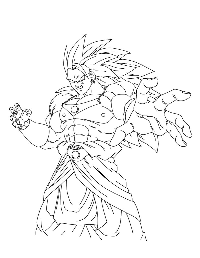 Coloriage Broly maléfique