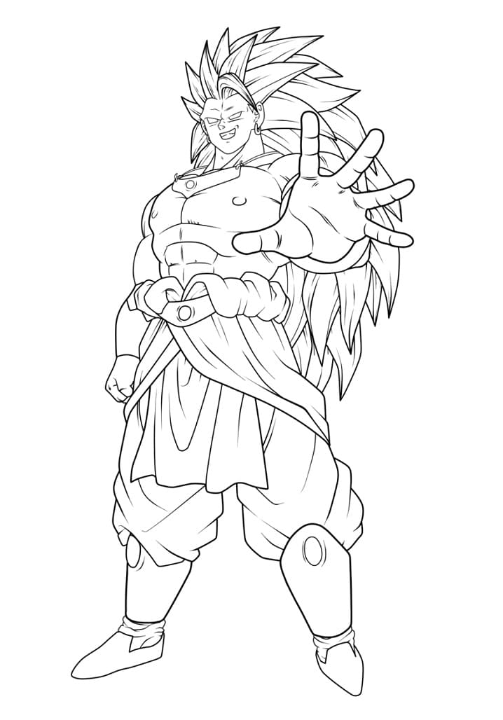 Coloriage Broly Pour les Enfants de 1 An