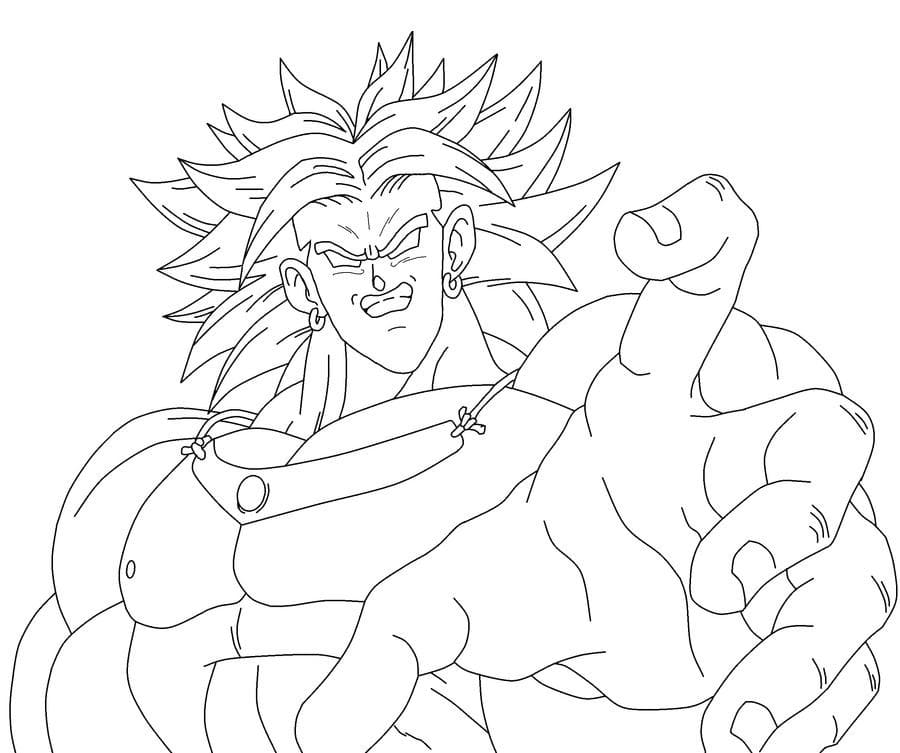 Coloriage Broly puissant