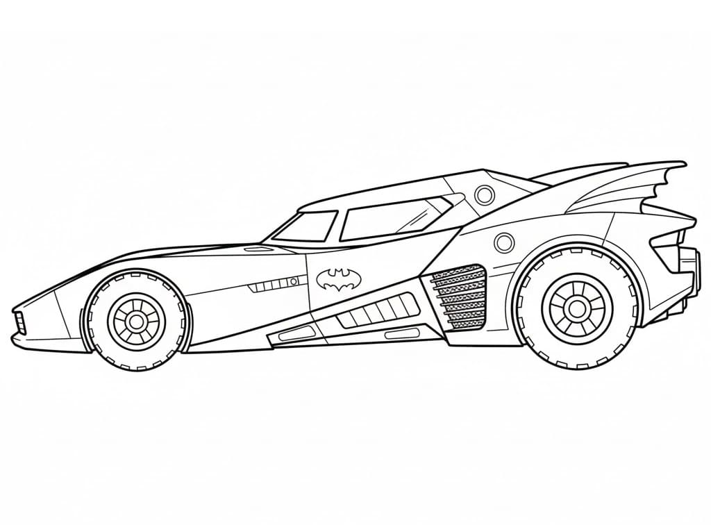 Coloriage Dessin de Batmobile Gratuit