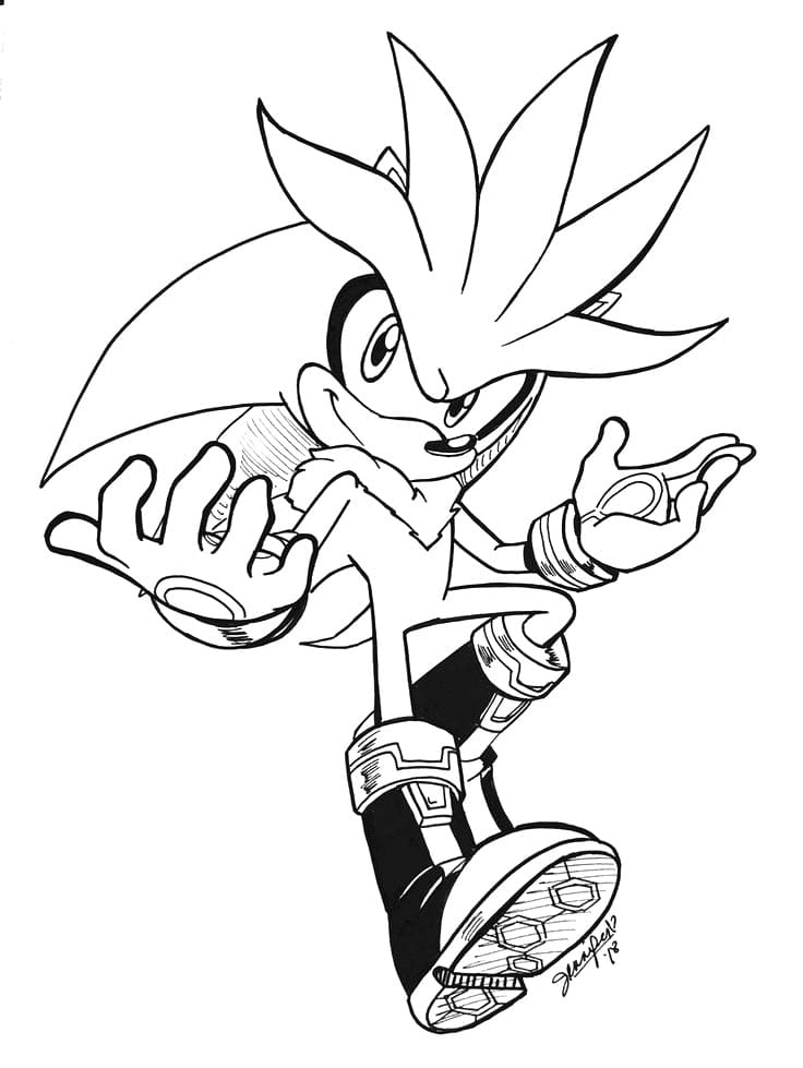 Coloriage Dessin de Silver Sonic