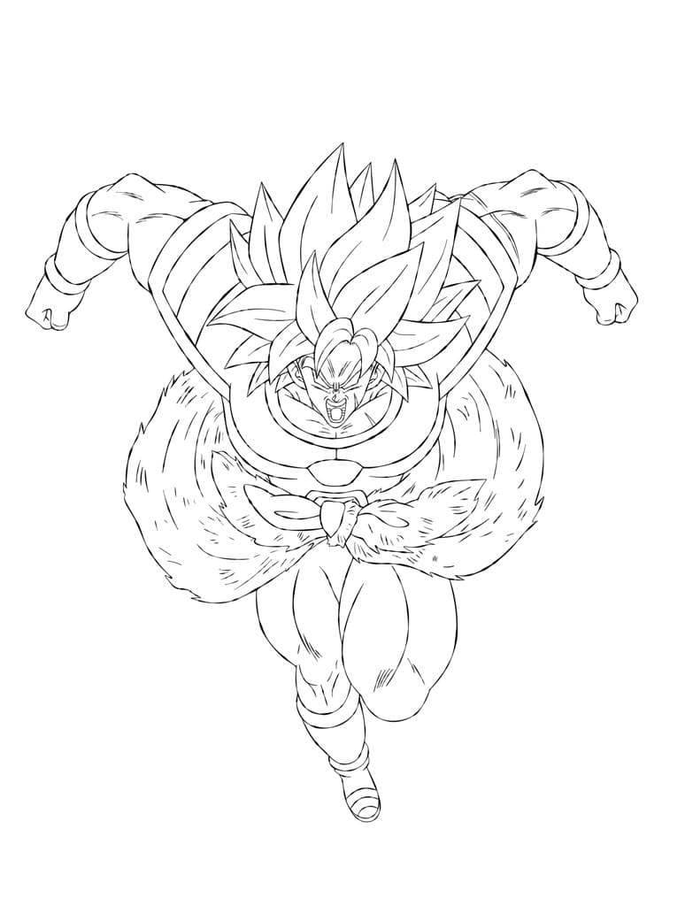 Coloriage Dragon Ball Broly