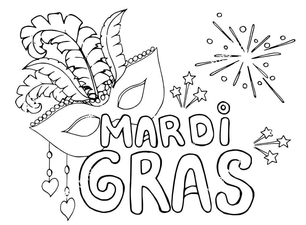 Coloriage Fête de Mardi Gras