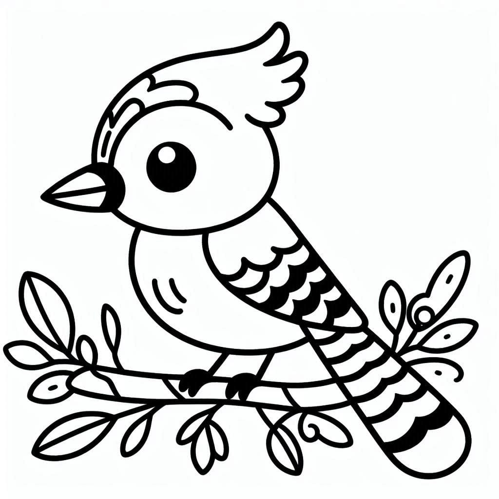 Coloriage Geai bleu animé