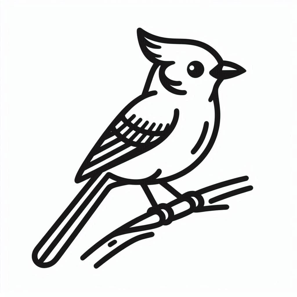 Coloriage Geai Bleu Pour les Enfants