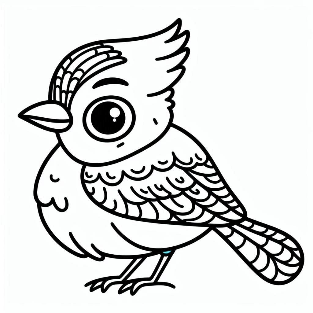 Coloriage Geai Bleu très Mignon