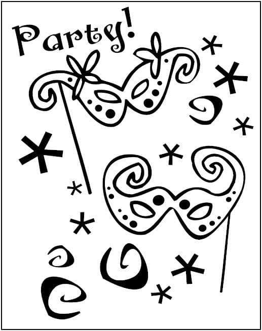Coloriage Gratuit Mardi Gras