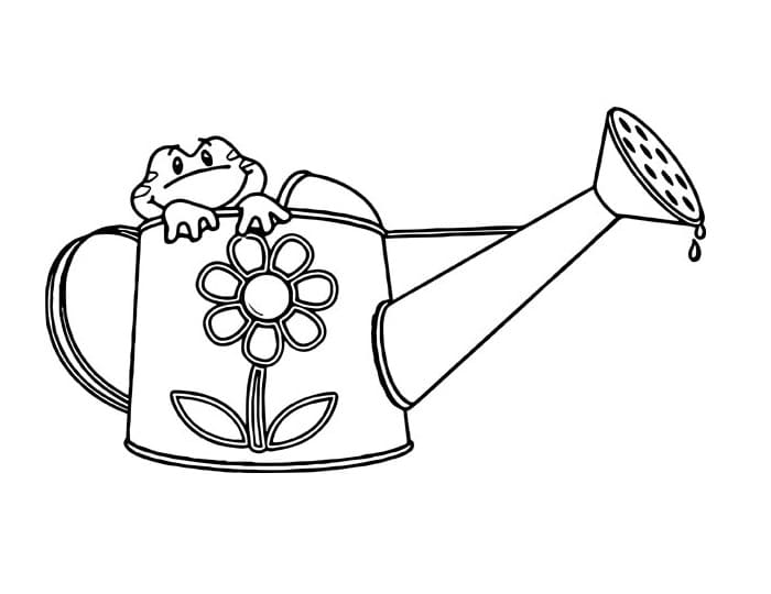 Coloriage Imprimable Arrosoir Pour les Enfants