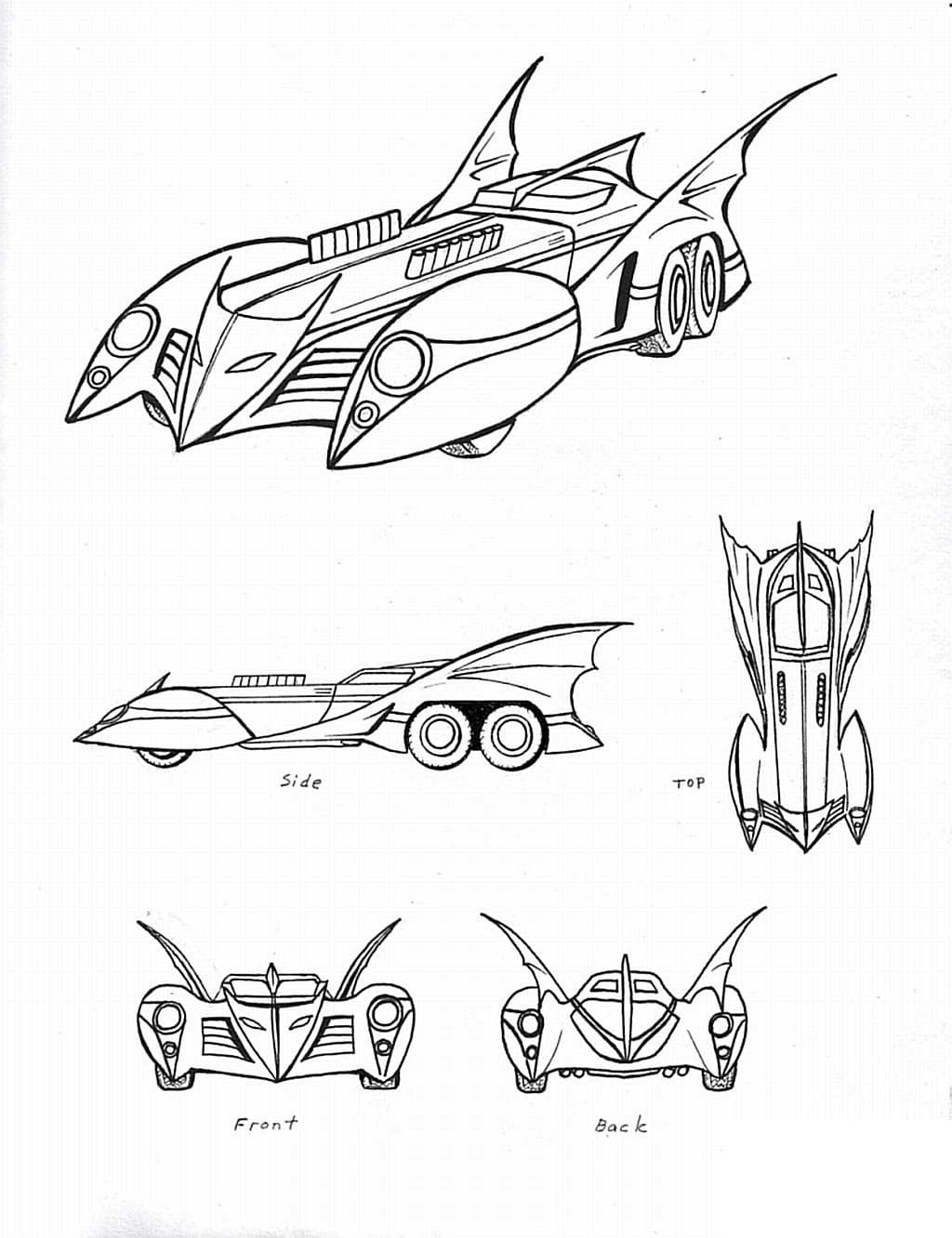 Coloriage Imprimable Batmobile