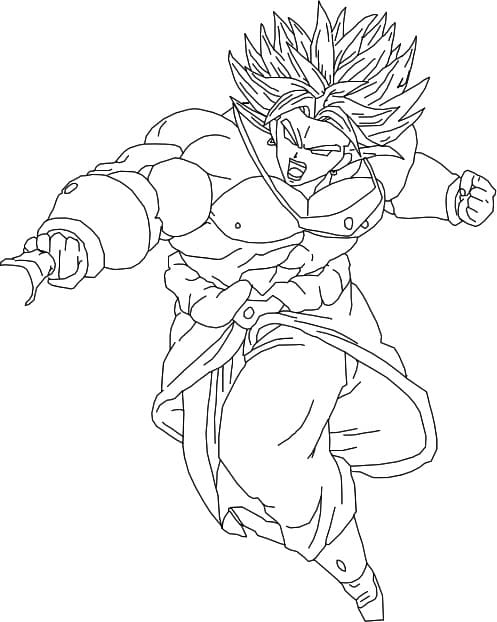 Coloriage Imprimable Broly Pour les Enfants