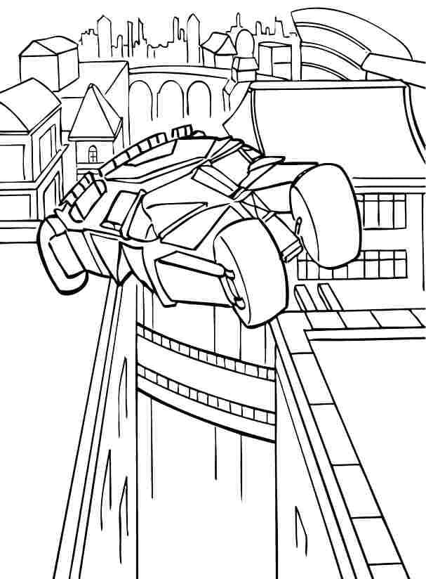 Coloriage Imprimable Gratuit Batmobile