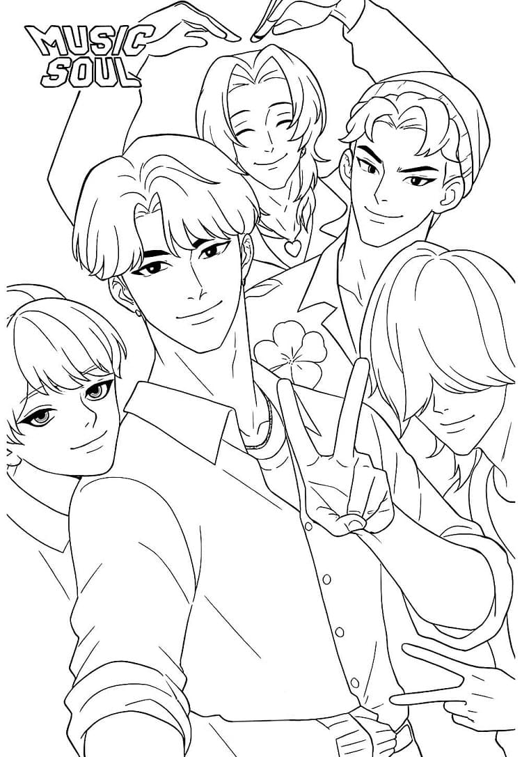 Coloriage Imprimable Gratuit Saja Boys