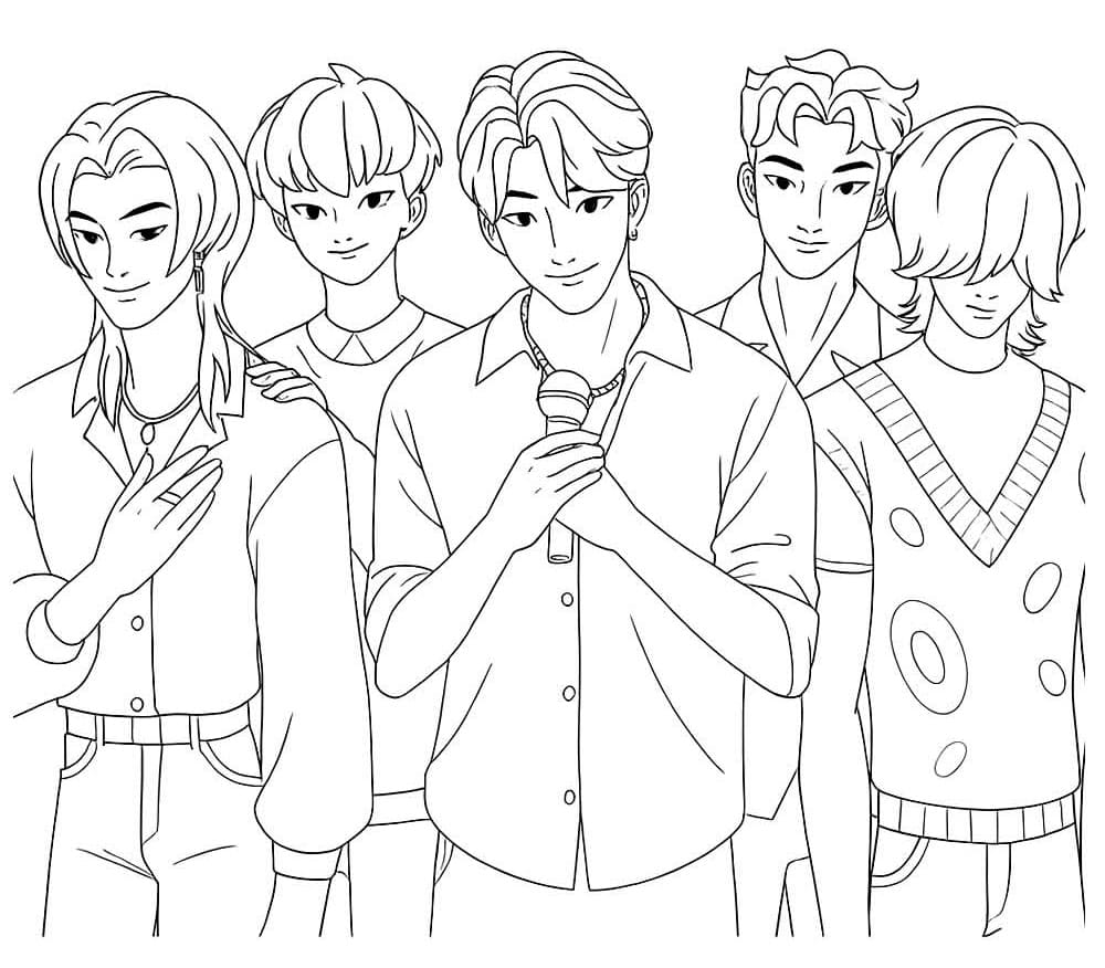 Coloriage Imprimable Saja Boys Pour les Enfants