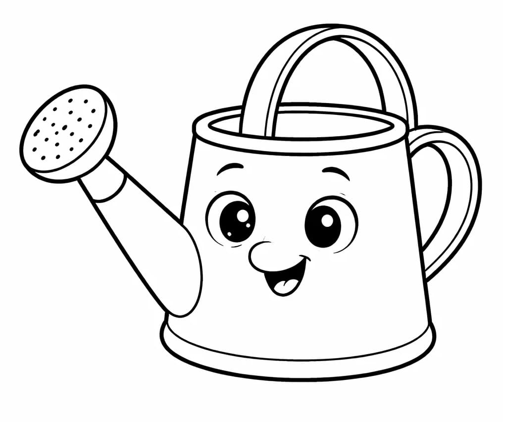 Coloriage Joli Arrosoir
