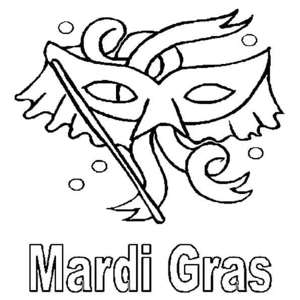 Coloriage Joyeux Mardi Gras