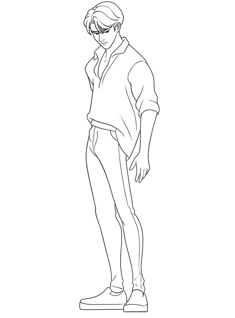 Coloriage KPop Demon Hunters Saja Boys