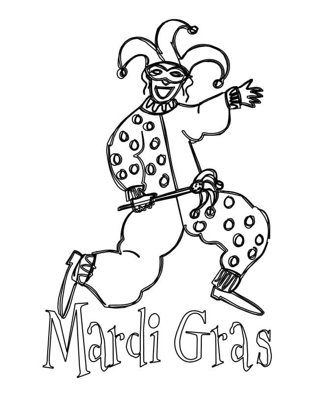 Coloriage Mardi Gras Gratuit Pour les Enfants