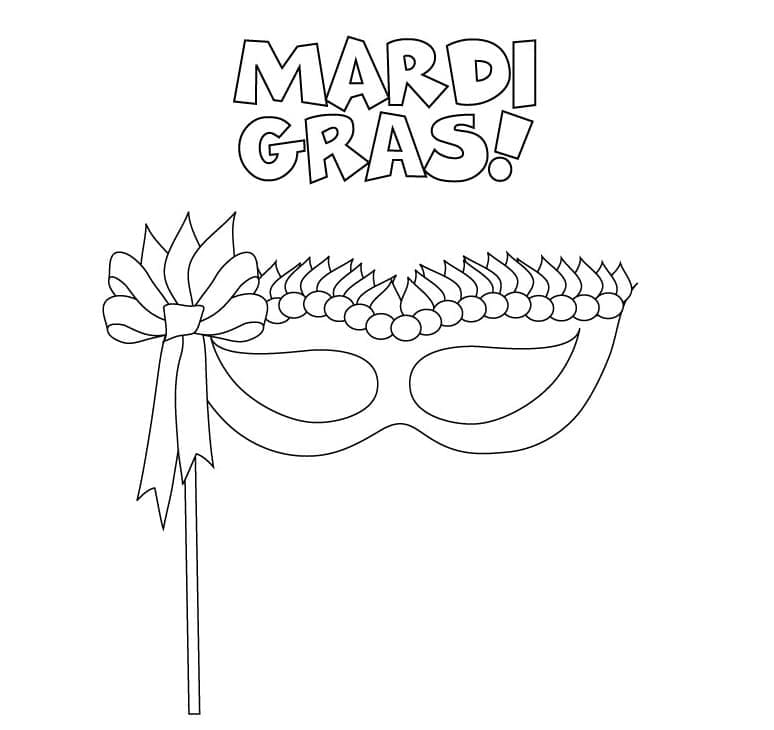 Coloriage Mardi Gras Pour les Enfants de 4 Ans