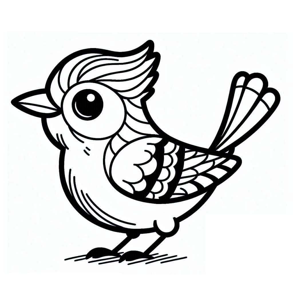 Coloriage Petit geai bleu