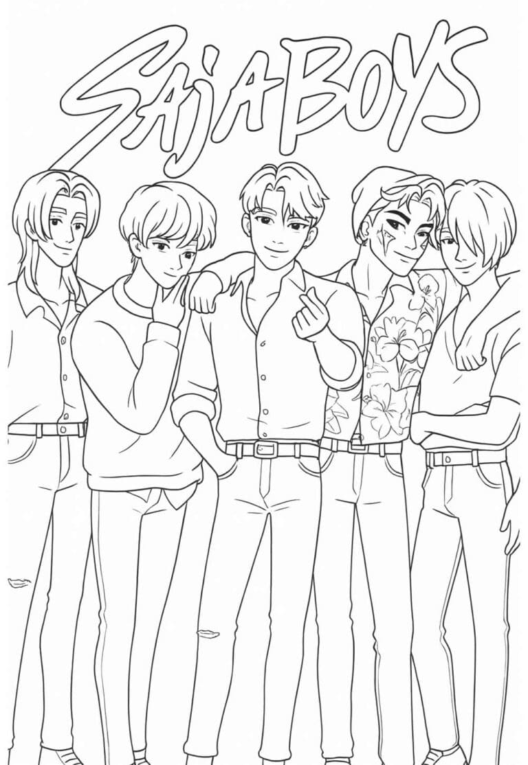 Coloriage Saja Boys Imprimable Gratuit