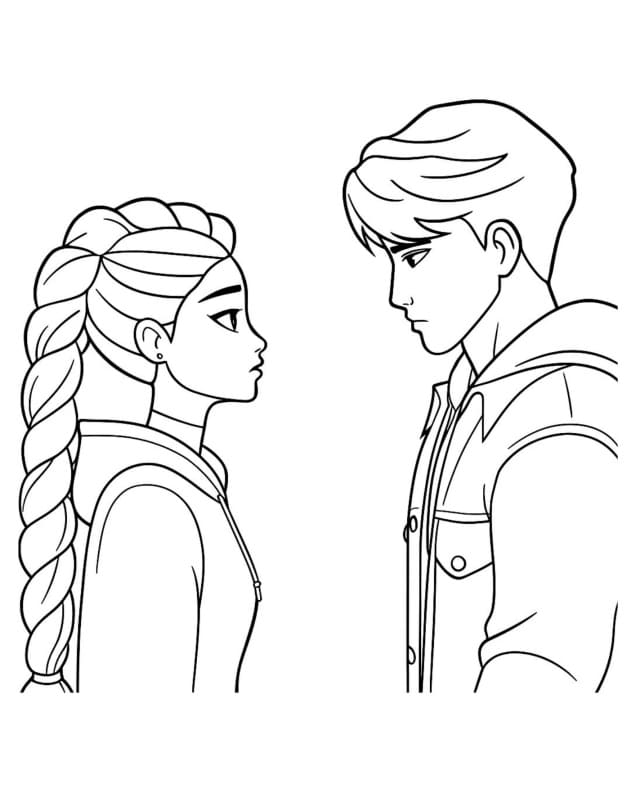 Coloriage Saja Boys Pour les Enfants de 4 Ans