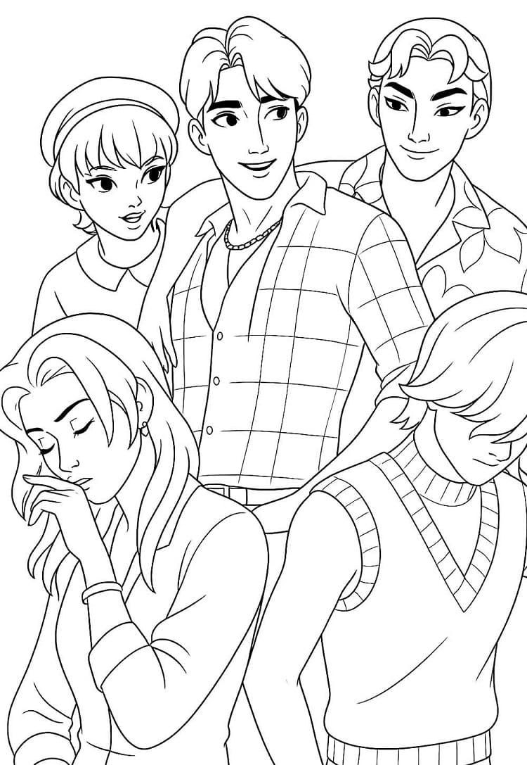 Coloriage Saja Boys Pour les Enfants de 6 Ans