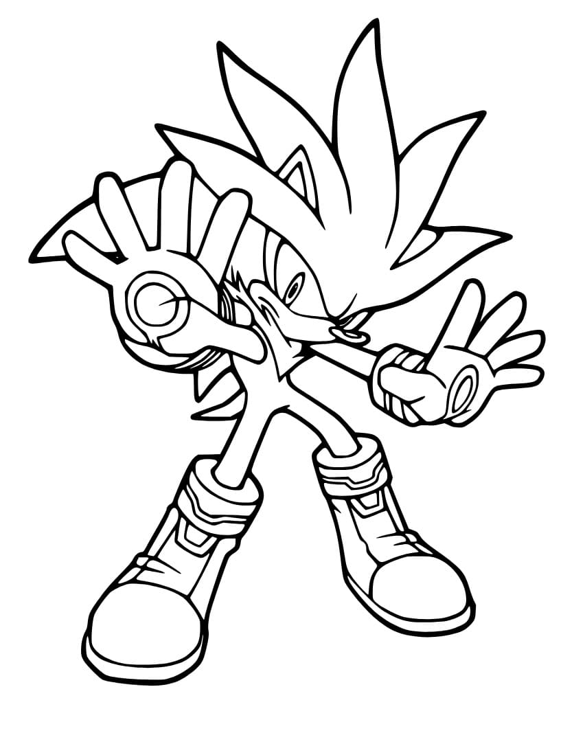 Coloriage Silver Sonic