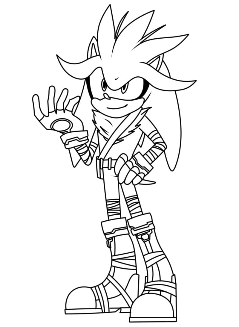 Coloriage Silver Sonic Incroyable