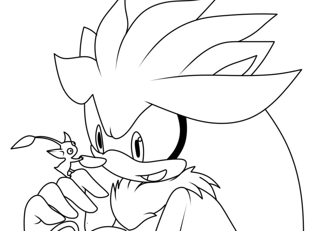 Coloriage Silver Sonic Mignon