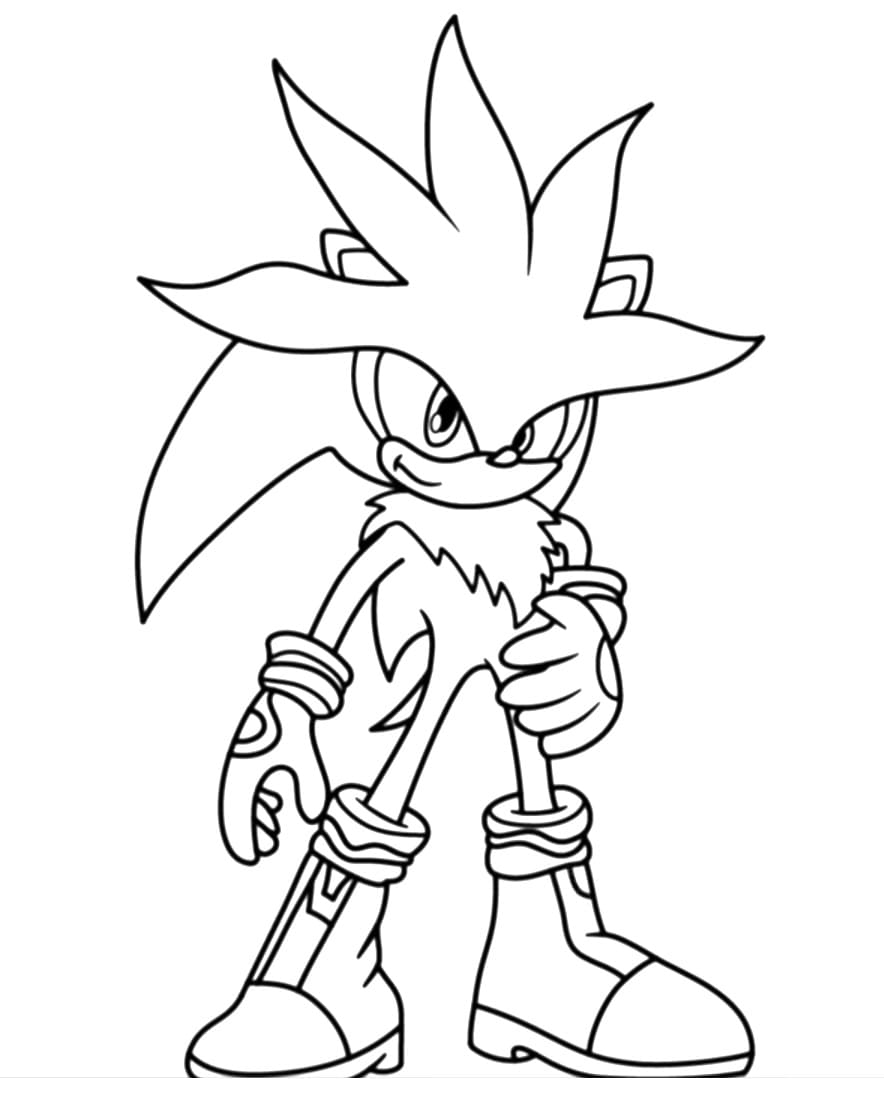 Coloriage Silver Sonic Pour Enfants