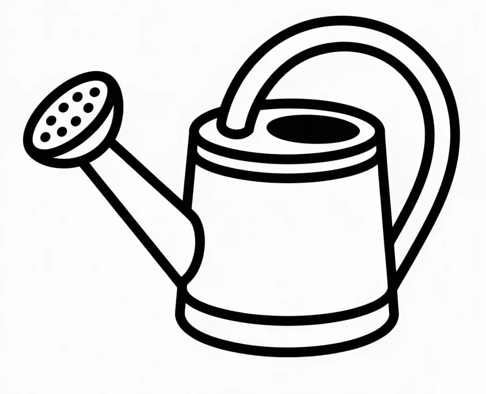 Coloriage Un Arrosoir Facile