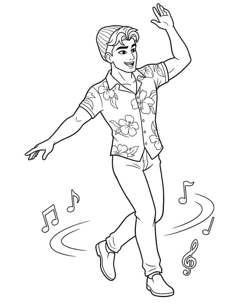 Coloriage Abby Saja danseur