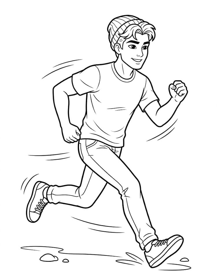 Coloriage Abby Saja en course