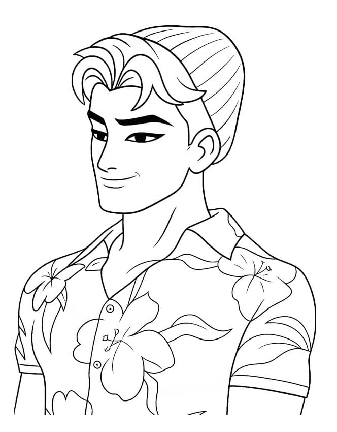 Coloriage Abby Saja heureux