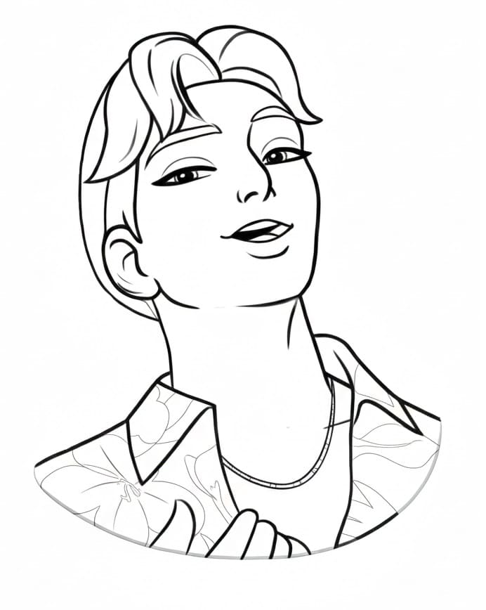 Coloriage Abby Saja joyeux