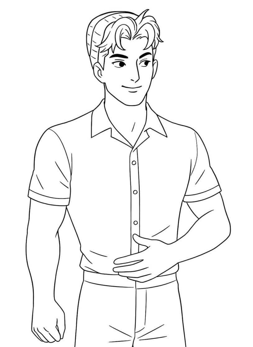 Coloriage Abby Saja souriant