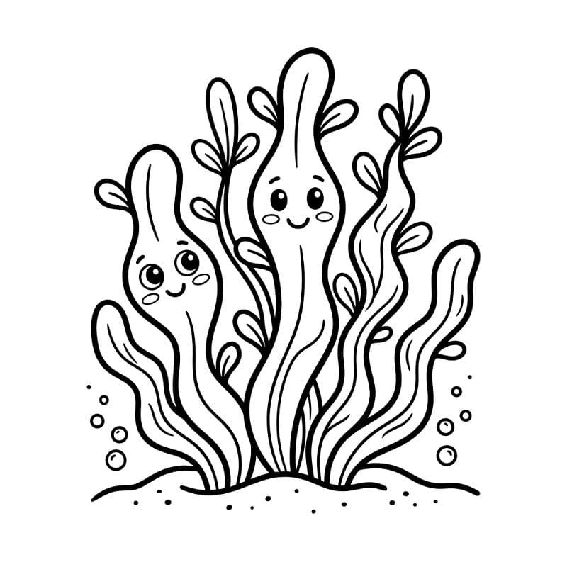 Coloriage Adorables algues
