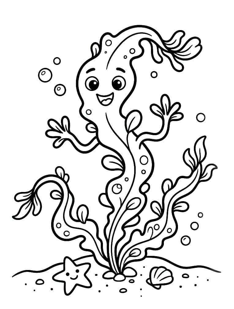 Coloriage Algues amusantes