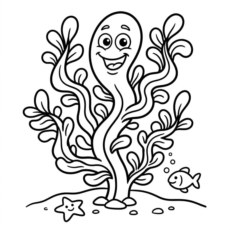 Coloriage Algues animées